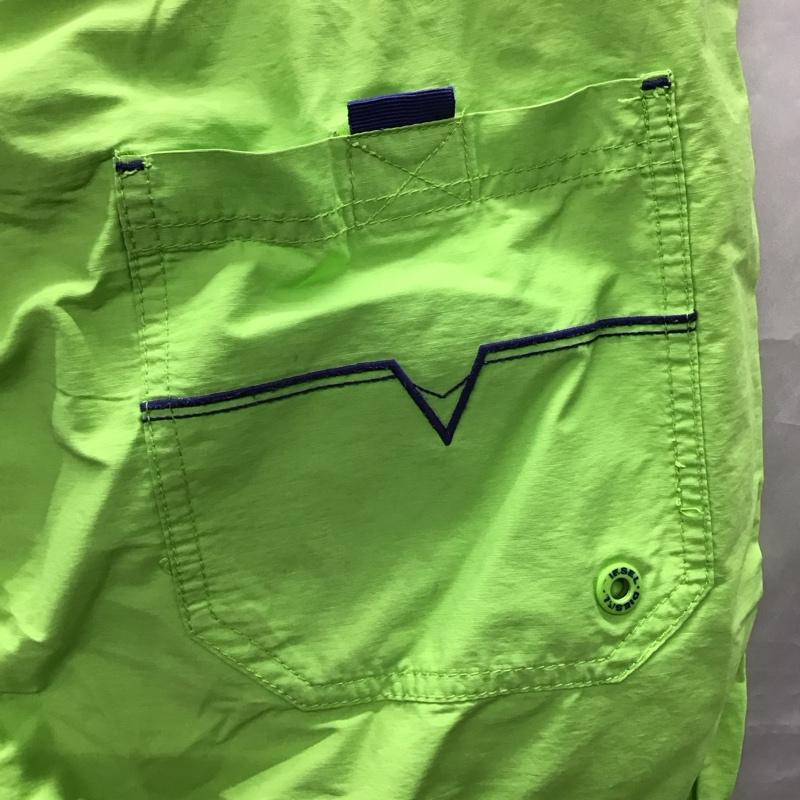ディーゼル DIESEL パンツ ショートパンツ スイムパンツ M ロゴ、文字 薄緑 / ライトグリーン / X 紫 / パープル /  メンズ USED 古着 中古 10122600
