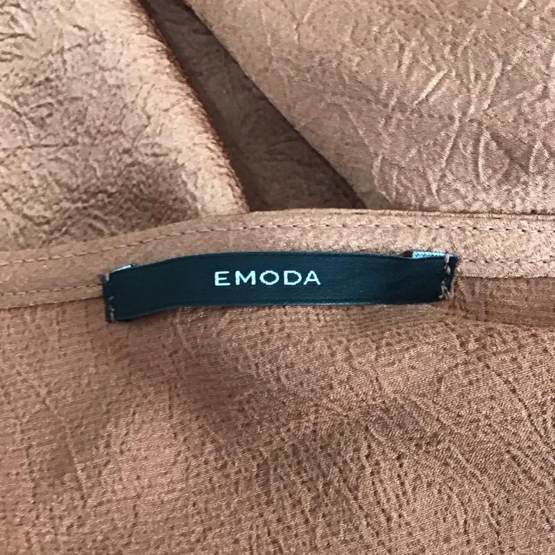 エモダ EMODA カットソー 半袖 042122773001-01 フロントギャザートップ FREE 無地 橙 / オレンジ / レディース USED 古着 中古 10121092