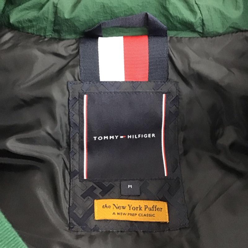 トミーヒルフィガー TOMMY HILFIGER ジャケット、上着 ダウンジャケット ジップアップジャケット パーカージャケット ダウンジャケット アウター M ロゴ、文字 緑 / グリーン /  メンズ USED 古着 中古 10125022
