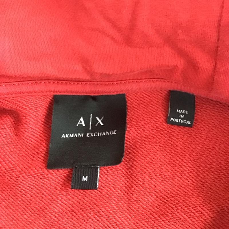 アルマーニエクスチェンジ ARMANI EXCHANGE パーカー 長袖 長袖パーカー フード付きパーカー プリントスウェット トレーナー M ロゴ、文字 赤 / レッド / メンズ USED 古着 中古 10115128