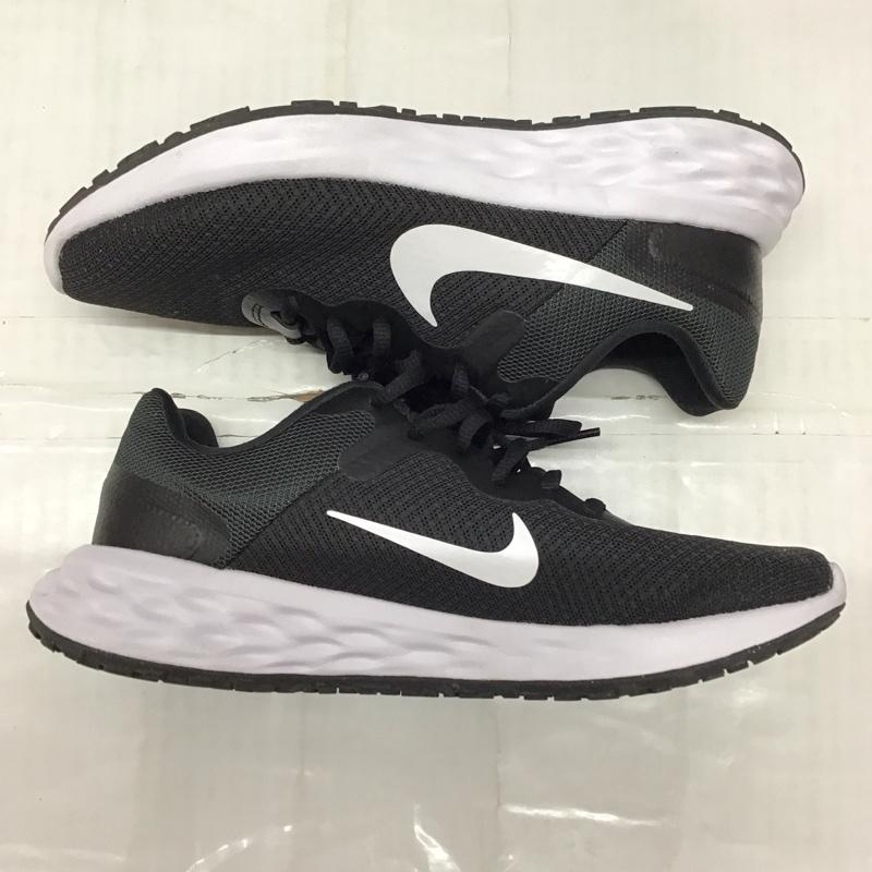 ナイキ NIKE スニーカー スニーカー DC3729-003 REVOLUTION 6 24cm 24.0cm ロゴ、文字 黒 / ブラック / X 白 / ホワイト / レディース USED 古着 中古 10117342