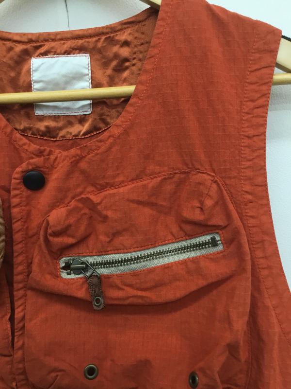ユーズドクロージング used clothes ベスト ベスト dezert リップストップベスト ベルクロ M 無地 橙 / オレンジ / メンズ USED 古着 中古 10110112