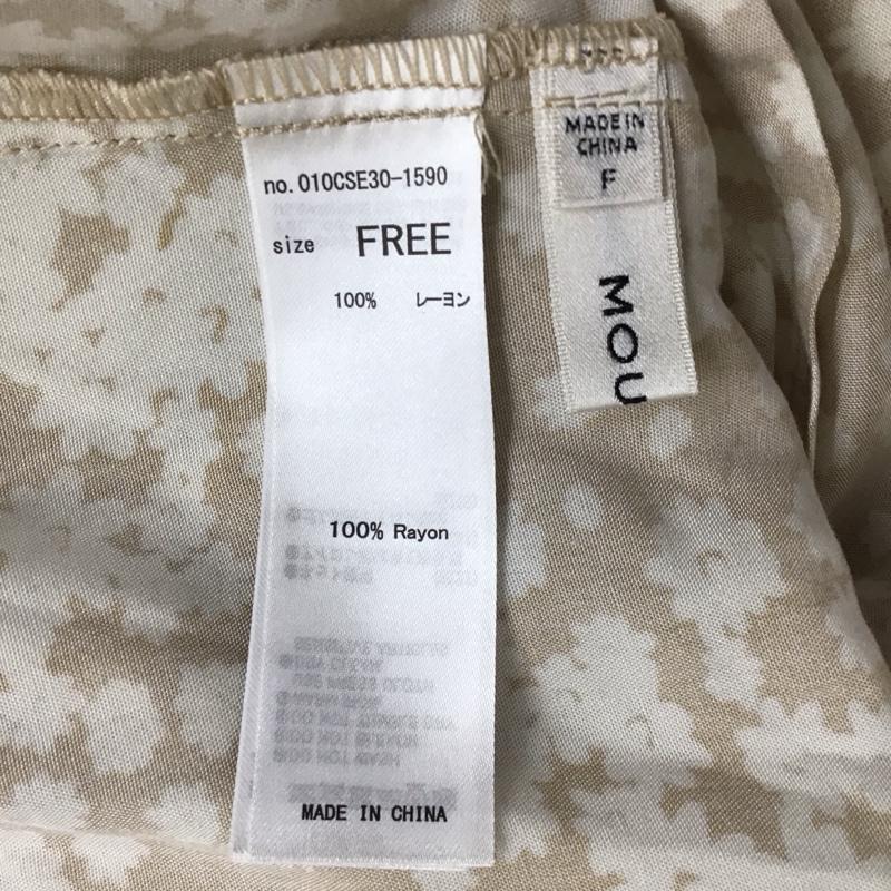 マウジー MOUSSY シャツ、ブラウス 半袖 010cse30-1590 2WAYFLOWERPRINTTOP 前開きシャツ FREE プリント ベージュ / ベージュ / レディース USED 古着 中古 10116422