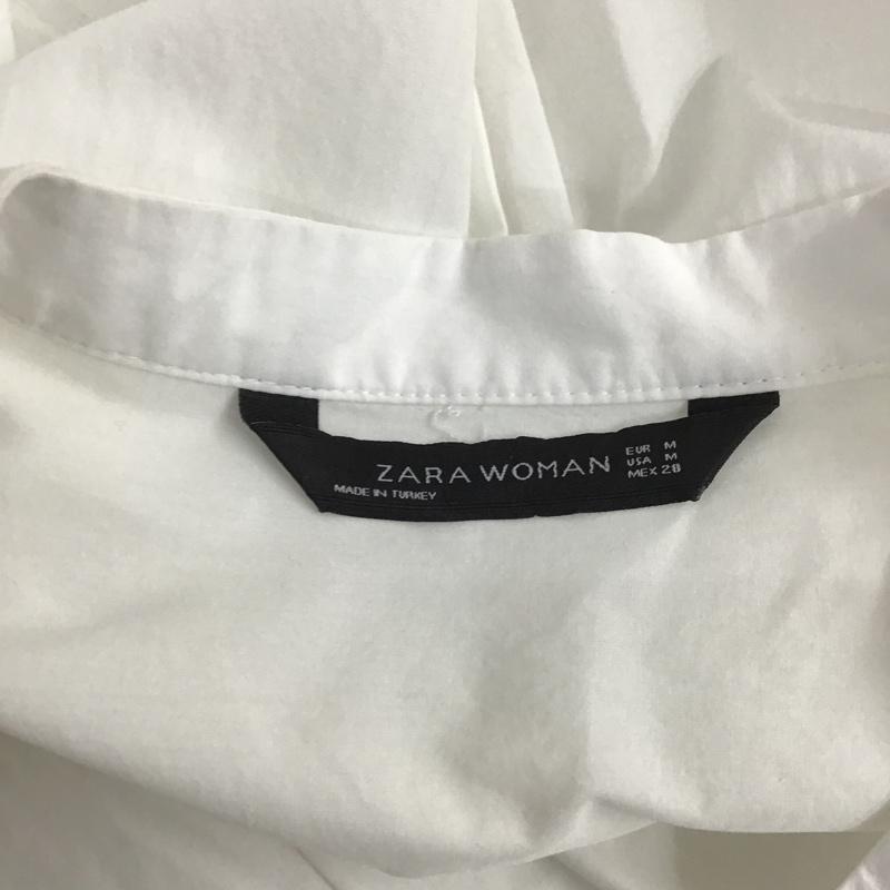 ザラウーマン ZARA WOMAN シャツ、ブラウス 長袖 M 無地 白 / ホワイト / レディース USED 古着 中古 10106132