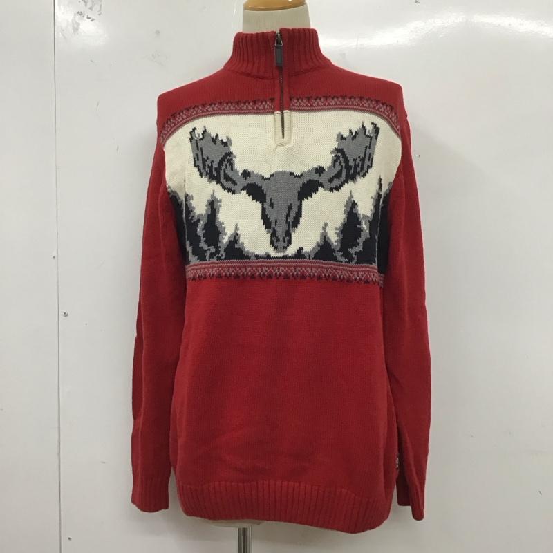 チャップス CHAPS ニット、セーター 長袖 長袖ニットカットソー ニット セーター ジップアップネックニット M ロゴ、文字 マルチカラー / マルチカラー / メンズ USED 古着 中古 10124790