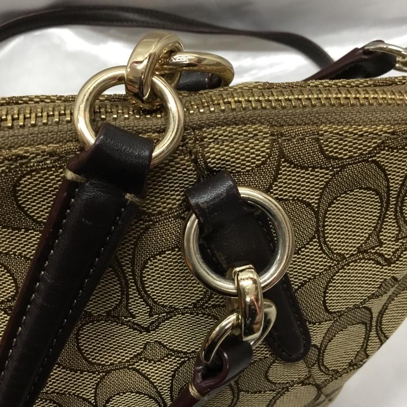 コーチ COACH ハンドバッグ ハンドバッグ F36625 シグネチャー 2WAY 総柄 ベージュ / ベージュ / X 茶 / ブラウン / レディース USED 古着 中古 10119659