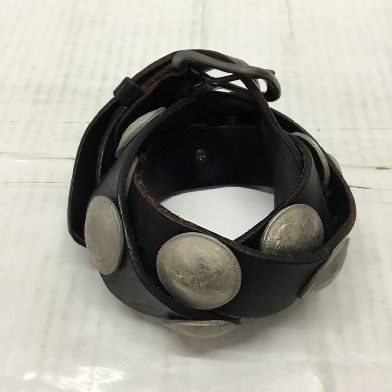 古着 USED ベルト・バックル ベルト レザー 無地 黒 / ブラック / X 銀 / シルバー / メンズ USED 古着 中古 10117619