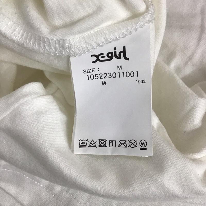 エックスガール X-girl Tシャツ 半袖 半袖カットソー プリントTシャツ クルーネックカットソー M ロゴ、文字 白 / ホワイト / レディース USED 古着 中古 10129777