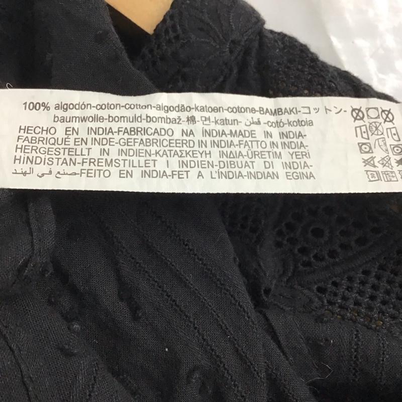 ザラ ZARA シャツ、ブラウス 長袖 L 無地 黒 / ブラック / レディース USED 古着 中古 10132009