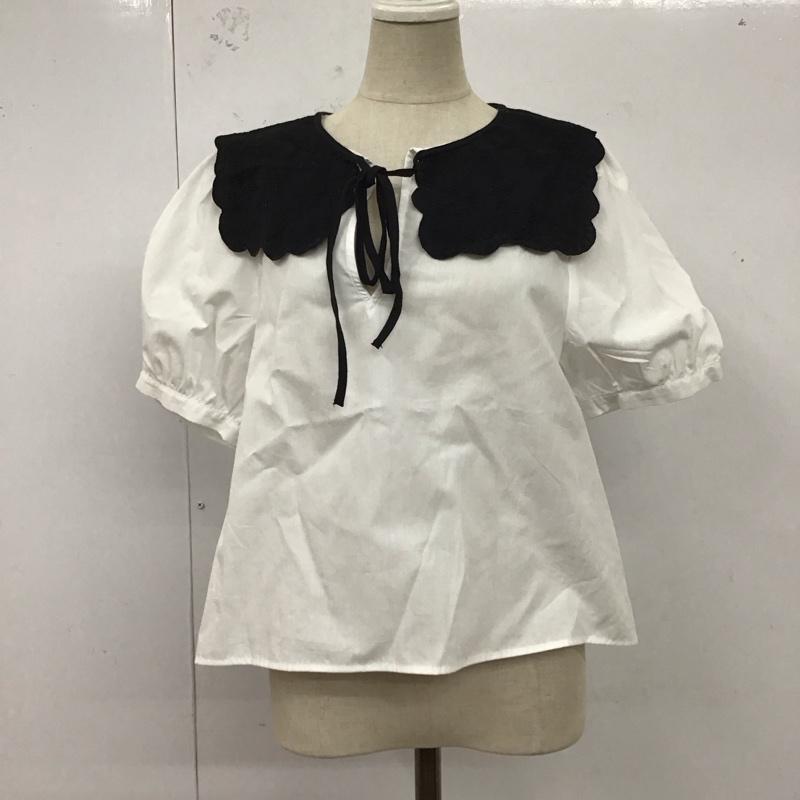 ザラ ZARA カットソー 半袖 半袖シャツ ビックカラーシャツ 半袖カットソー XS 無地 白 / ホワイト / レディース USED 古着 中古 10122498