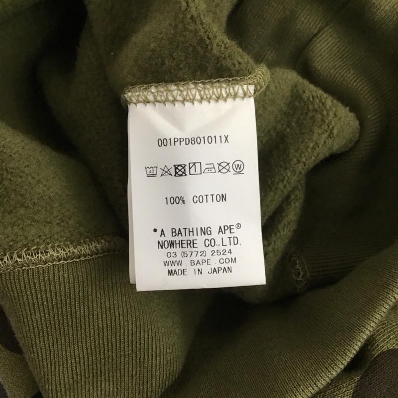 アベイシングエイプ A BATHING APE パーカー 長袖 001PPD801011X ハーフジップ カモ シャーク 3XL 裏起毛 総柄 カーキ / カーキ / X 黒 / ブラック / X ダークブラウン / ダークブラウン / メンズ USED 古着 中古 10107419