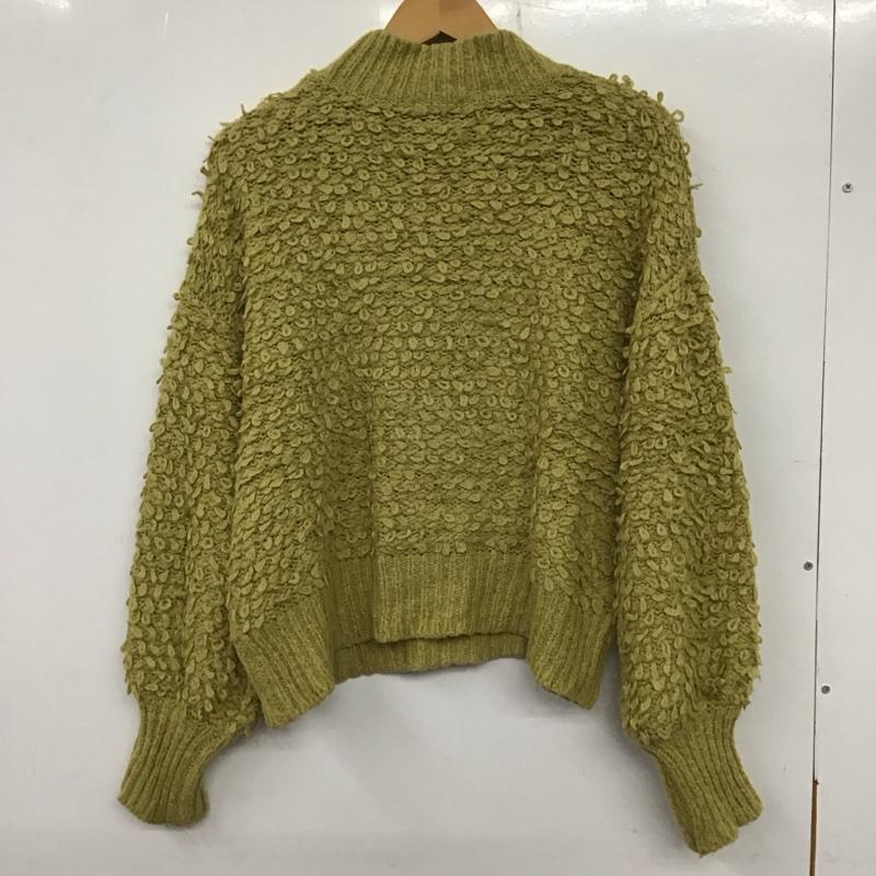 アースミュージックアンドエコロジー earth music&ecology ニット、セーター 長袖 FREE 無地 黄 / イエロー / レディース USED 古着 中古 10134602