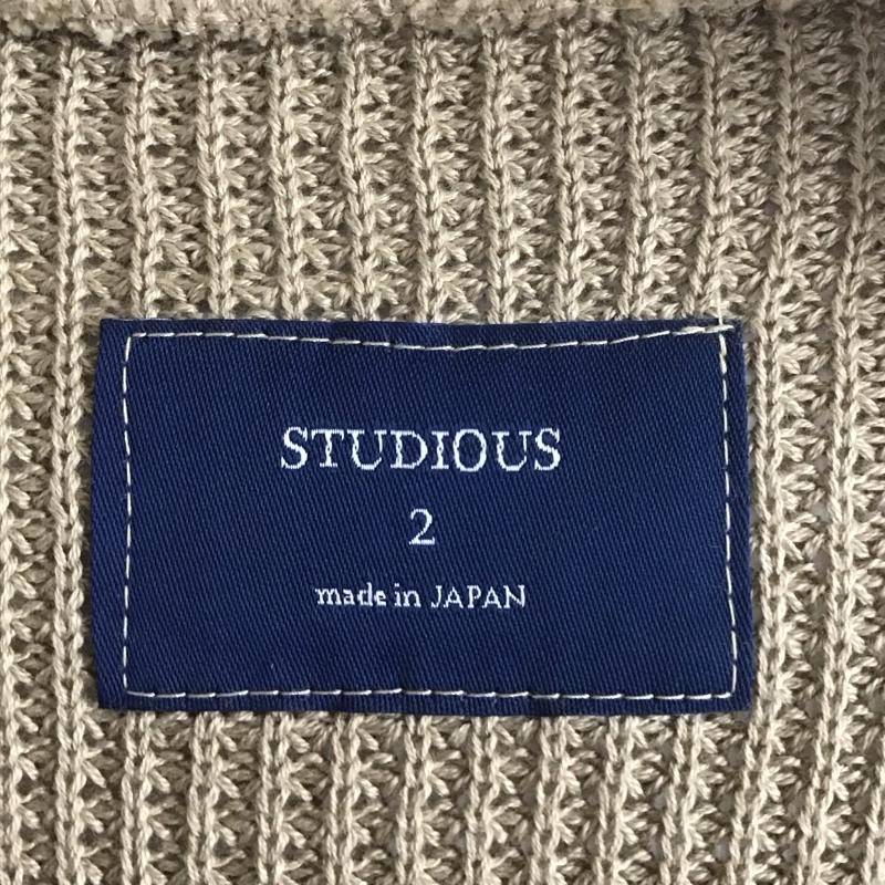 ステュディオス STUDIOUS ニット、セーター 長袖 106330002 セーター 長袖ニットカットソー ラグラン 2 無地 ベージュ / ベージュ / メンズ USED 古着 中古 10107799