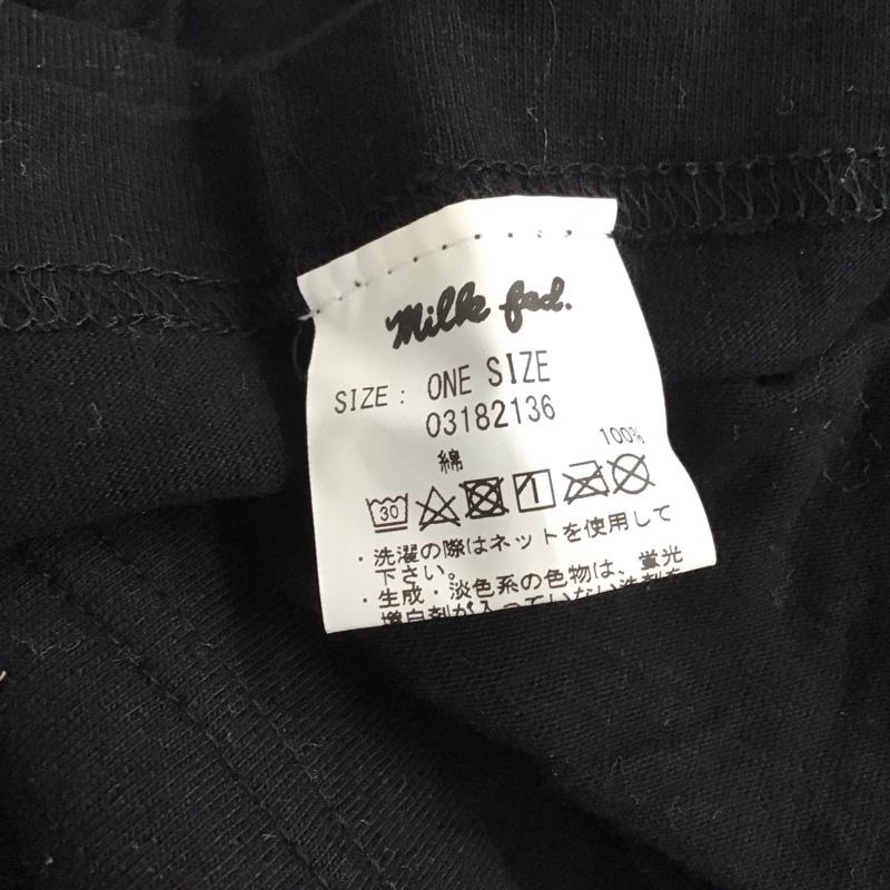 ミルクフェド MILKFED. Tシャツ 半袖 半袖カットソー プリントTシャツ クルーネックカットソー ロゴ、文字 黒 / ブラック / レディース USED 古着 中古 10132110