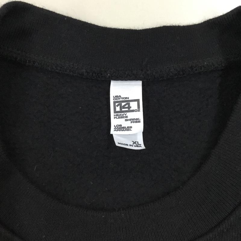 ロサンゼルスアパレル LOS ANGELES APPAREL トレーナー 長袖 長袖スウェット 長袖トレーナー リブカットソー 長袖カットソー 無地トレーナー XL 無地 黒 / ブラック / メンズ USED 古着 中古 10112428
