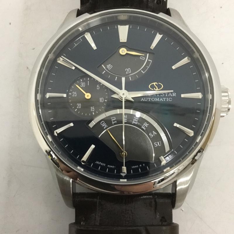 オリエントスター ORIENTSTAR 腕時計 アナログ(自動巻き) RK-DE0302E レザー 日本製 ロゴ、文字 ダークブラウン / ダークブラウン / メンズ USED 古着 中古 10127487