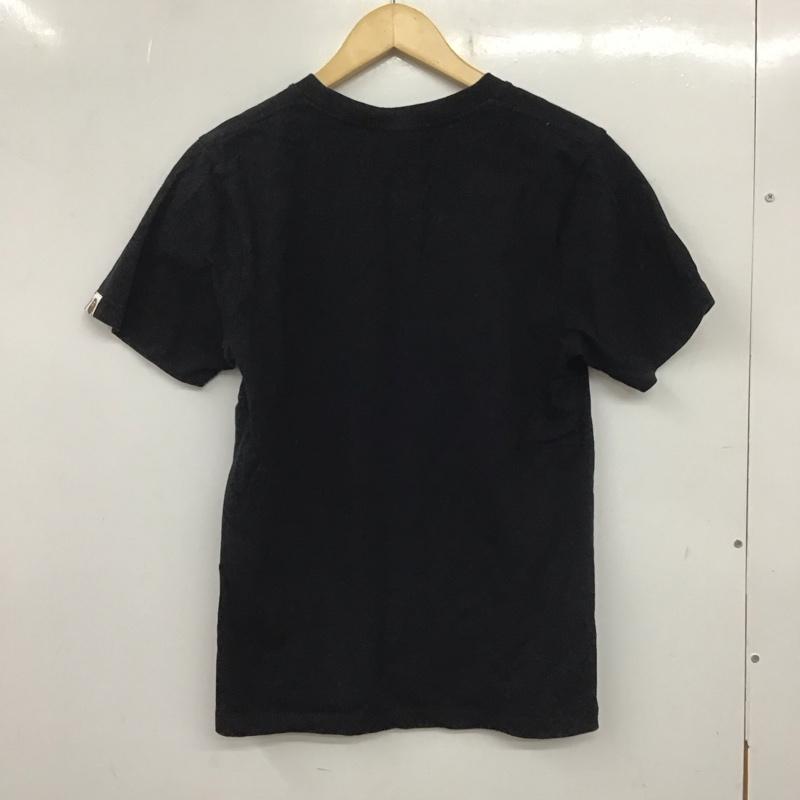 アベイシングエイプ A BATHING APE Tシャツ 半袖 001TEH302508X クルーネック S ロゴ、文字 黒 / ブラック / X 銀 / シルバー / レディース USED 古着 中古 10139155