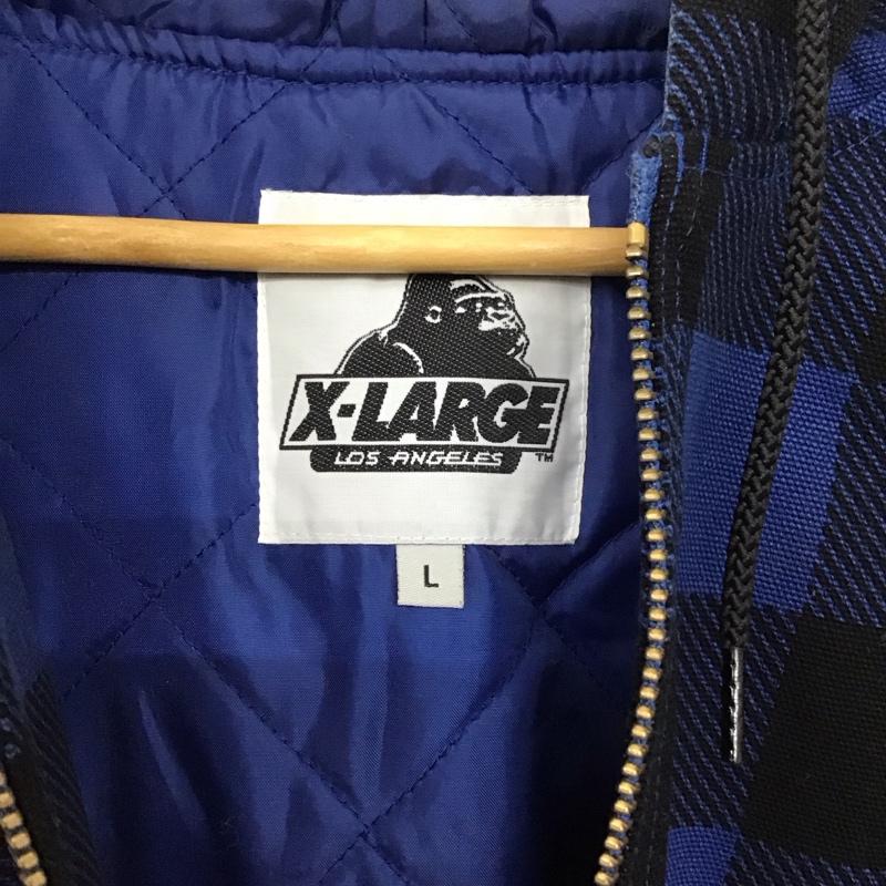 エクストララージ XLARGE ジャケット、上着 ジャケット、ブレザー ジップアップジャケット アウター ジップアップパーカー L チェック マルチカラー / マルチカラー / メンズ USED 古着 中古 10130006