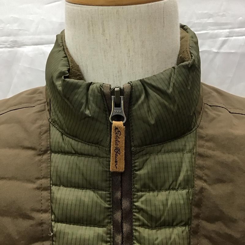 エディーバウアー Eddie Bauer ベスト ベスト ジップアップベスト ダウンベスト ノースリーブカットソー S 無地 茶 / ブラウン / メンズ USED 古着 中古 10110741