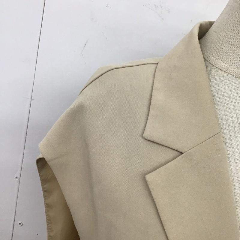 ダブルクローゼット w closet ベスト ベスト 343251 FREE 無地 ベージュ / ベージュ / レディース USED 古着 中古 10117710
