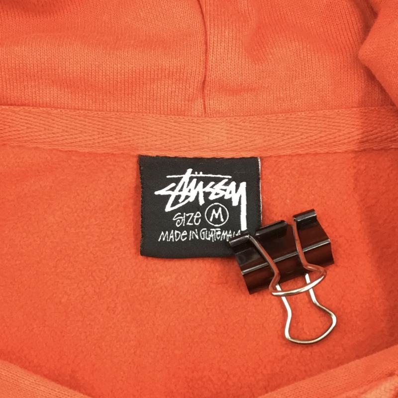 ステューシー STUSSY パーカー 長袖 STUSSY Champion Pigment Dyed Hoodie M ロゴ、文字 橙 / オレンジ / X 紫 / パープル /  メンズ USED 古着 中古 10124620