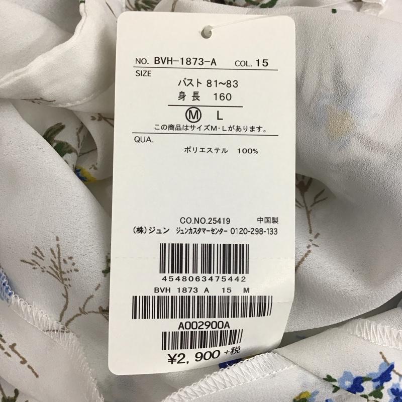 ビス ViS シャツ、ブラウス 半袖 BVH-1873-A 花柄スキッパーブラウス フレンチスリーブ タグ付き M 花柄 白 / ホワイト / レディース USED 古着 中古 10116195