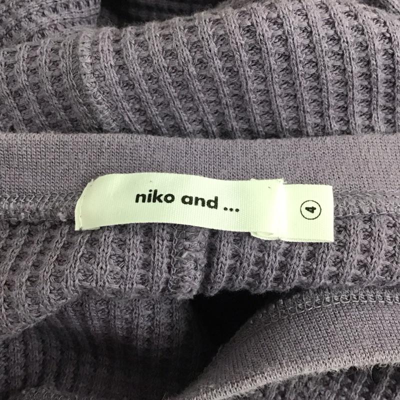 ニコアンド niko and... カットソー 長袖 ST85TC03AD ワッフルカットソー 4 無地 紫 / パープル /  レディース USED 古着 中古 10108193