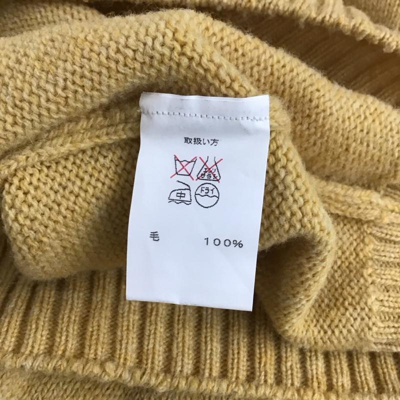 ブルックスブラザーズ BROOKS BROTHERS ニット、セーター 長袖 長袖ニットカットソー ニット セーター クルーネックニット M 無地 黄 / イエロー / メンズ USED 古着 中古 10112791