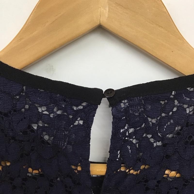 ザラウーマン ZARA WOMAN カットソー 七分袖 XS 無地 紺 / ネイビー / レディース USED 古着 中古 10129319