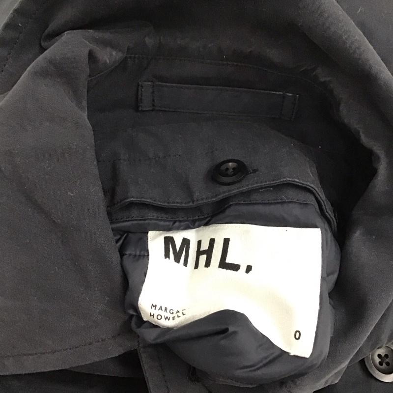 エムエイチエル MHL. コート コート一般 595-7210505 ダウンライナー付き ステンカラーコート 0 無地 紺 / ネイビー / レディース USED 古着 中古 10120170