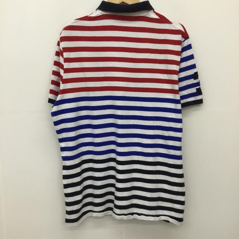 ポロラルフローレン POLO RALPH LAUREN ポロシャツ 半袖 L ボーダー柄 白 / ホワイト / メンズ USED 古着 中古 10133534
