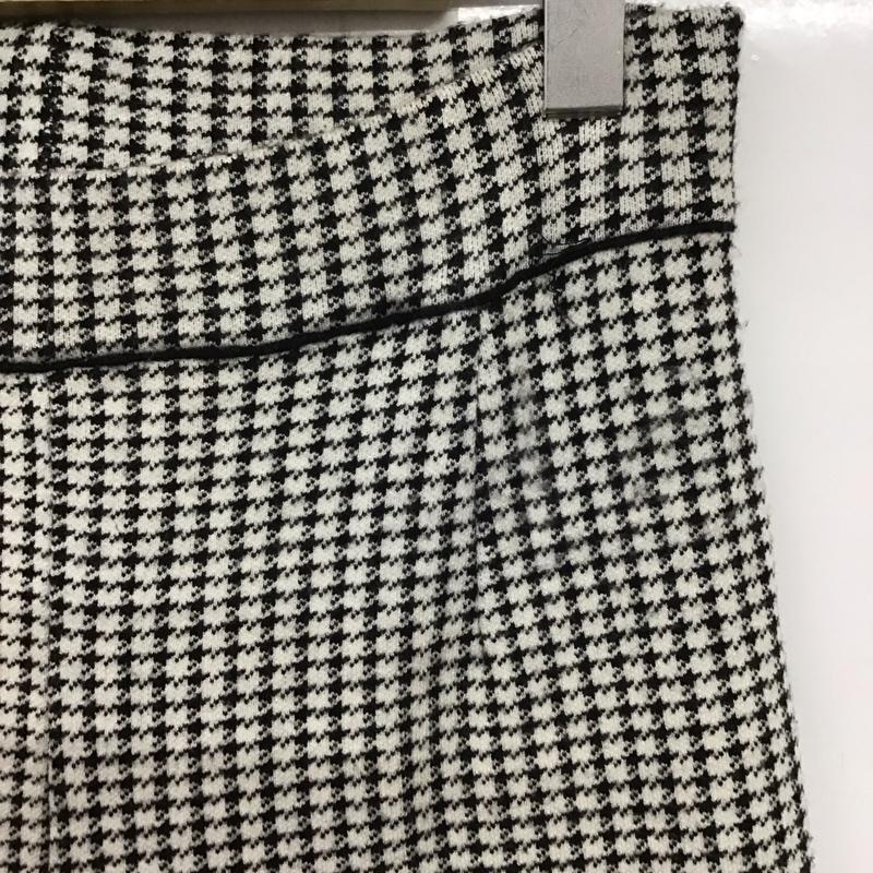 ザラ ZARA ボトムス ボトムス 6873 136 084 ワイドパンツ S 千鳥格子 白 / ホワイト / X 黒 / ブラック / レディース USED 古着 中古 10139156