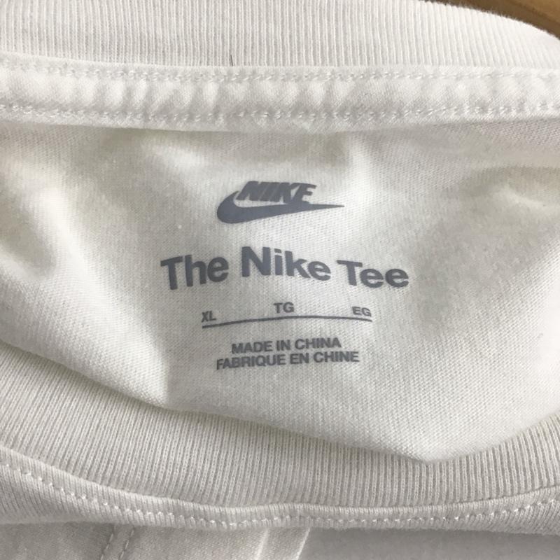 ナイキ NIKE Tシャツ 半袖 半袖カットソー プリントTシャツ クルーネックカットソー XL ロゴ、文字 白 / ホワイト / メンズ USED 古着 中古 10137235