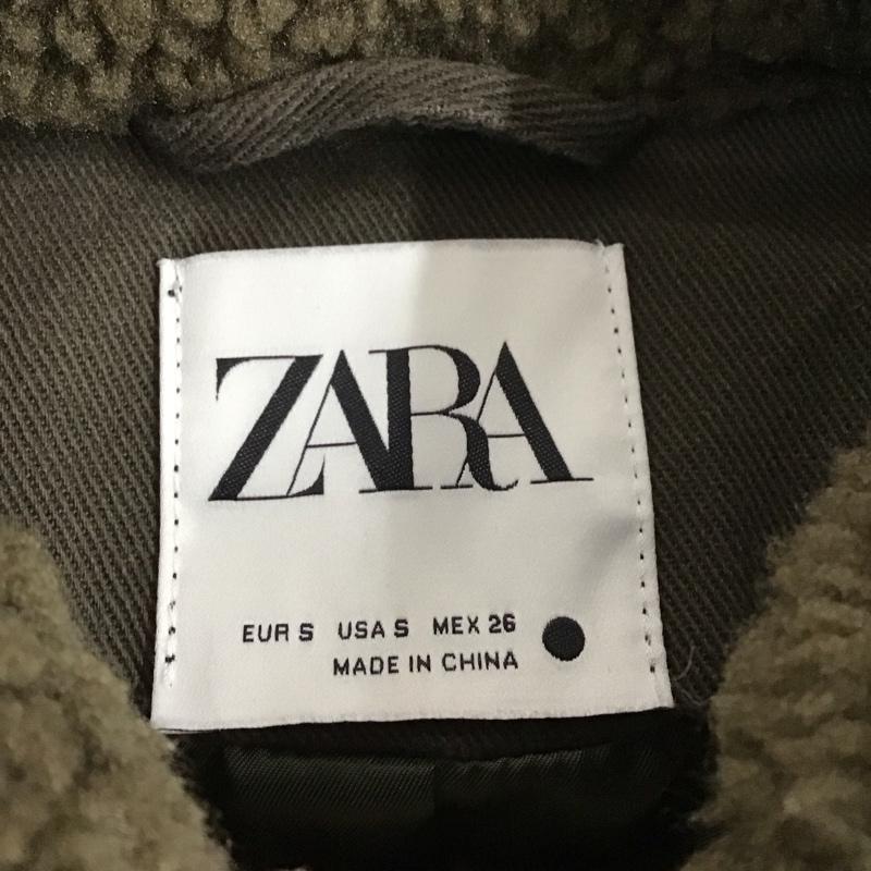 ザラ ZARA ジャケット、上着 ジャンパー、ブルゾン ボアジャケット S 無地 カーキ / カーキ / レディース USED 古着 中古 10131626