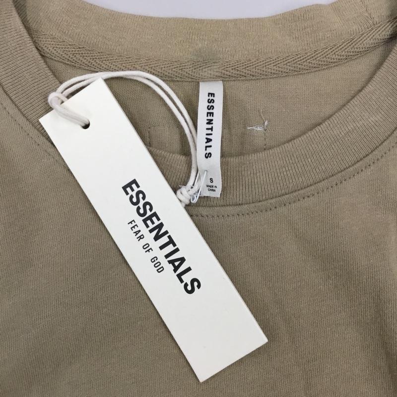 エッセンシャル ESSENTIEL Tシャツ 半袖 半袖カットソー プリントTシャツ クルーネックカットソー S 無地 ベージュ / ベージュ /  メンズ USED 古着 中古 10109316
