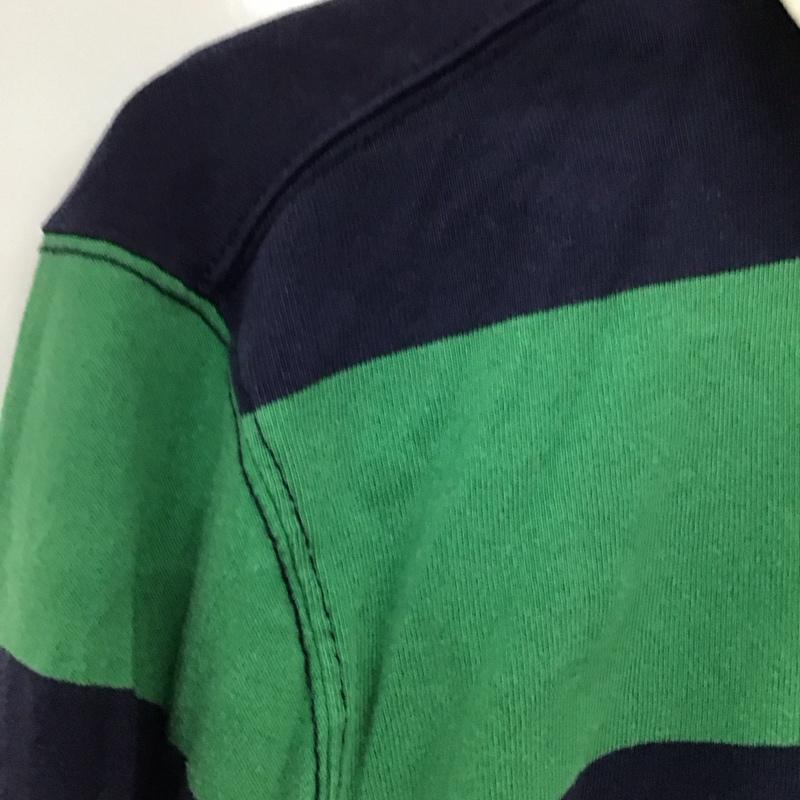 ポロバイラルフローレン Polo by RALPH LAUREN ポロシャツ 長袖 長袖ポロシャツ 長袖カットソー カラーシャツ M ロゴ、文字 紺 / ネイビー / X 緑 / グリーン / メンズ USED 古着 中古 10136227