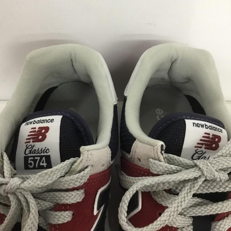 ニューバランス New Balance スニーカー スニーカー ML574EH2 24cm 24.0cm ロゴ、文字 赤 / レッド / X 紺 / ネイビー / X 灰 / グレー / レディース USED 古着 中古 10140035