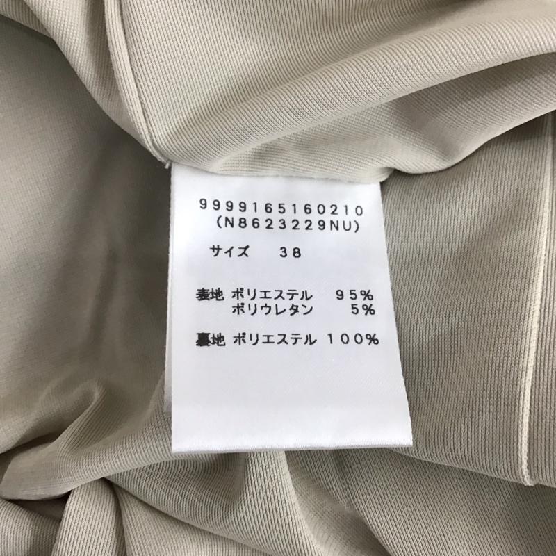 ナノユニバース nano・universe ワンピース ロングスカート フレンチスリーブ 38 無地 ベージュ / ベージュ / レディース USED 古着 中古 10114020