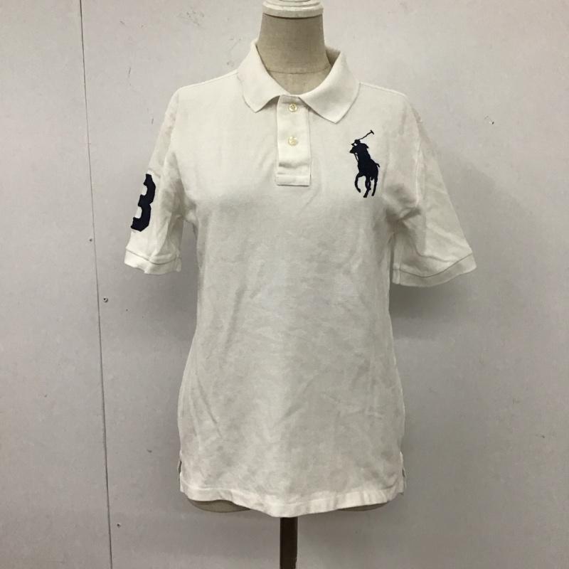 ポロラルフローレン POLO RALPH LAUREN ポロシャツ 半袖 ビッグポニー M ワンポイント 白 / ホワイト / レディース USED 古着 中古 10121122