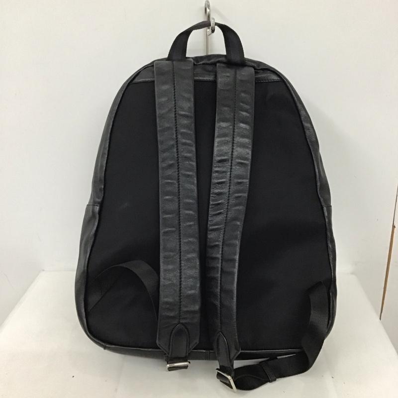 コーチ COACH リュックサック、デイパック リュックサック、デイバッグ レザー ロゴ、文字 黒 / ブラック / メンズ USED 古着 中古 10134090