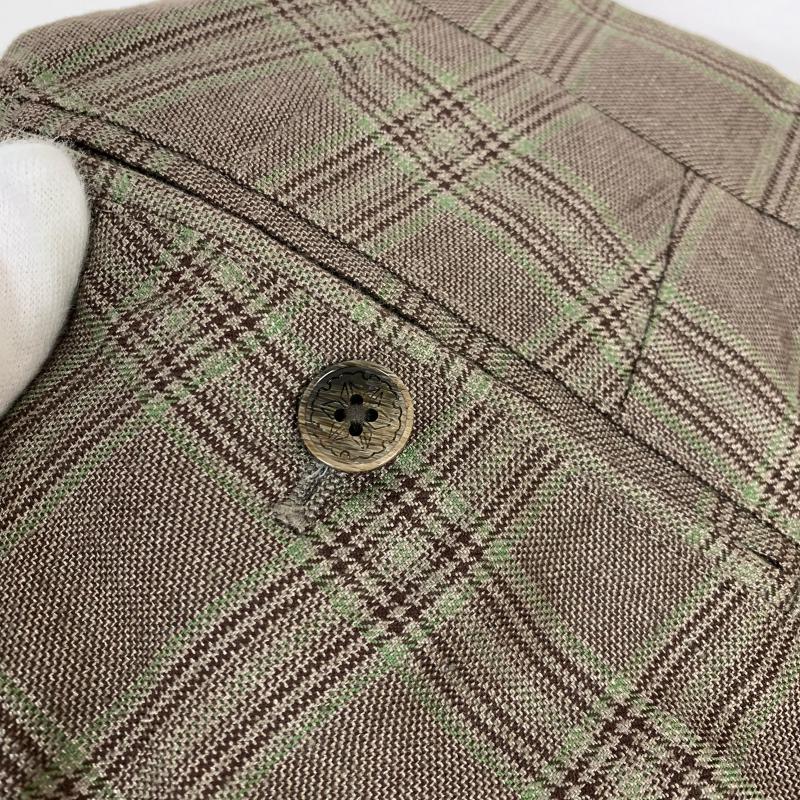 アルチザン ARTISAN パンツ スラックス 59-25PG02 S チェック 茶 / ブラウン / メンズ USED 古着 中古 10015964