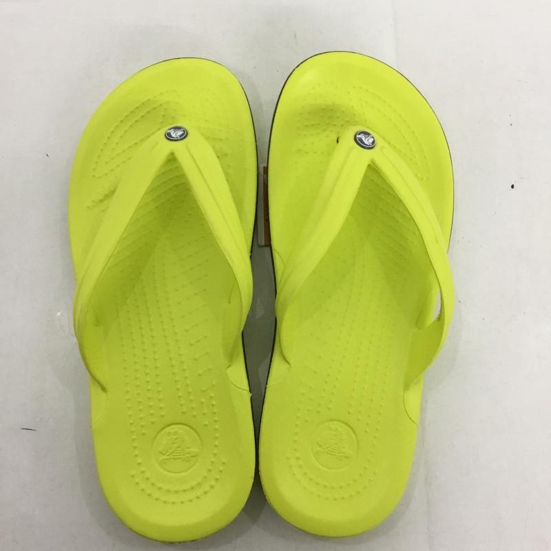 クロックス crocs サンダル サンダル 11033-7H1 Crocband Flip 24.0cm 無地 黄 / イエロー / レディース USED 古着 中古 10134185