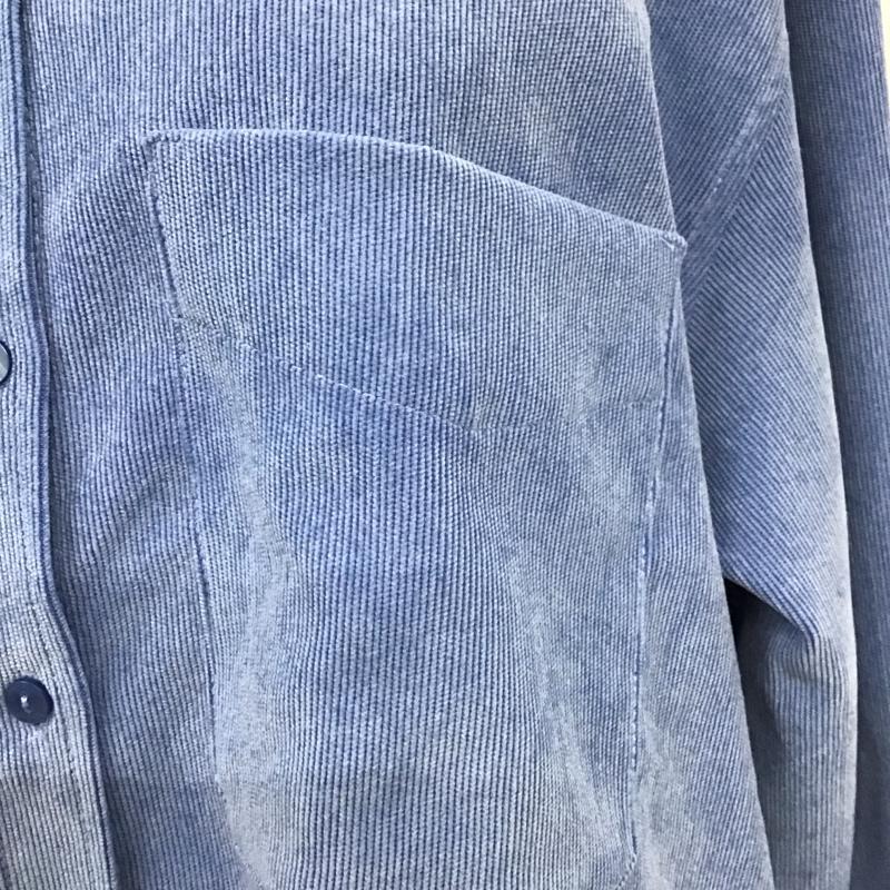 ザラ ZARA シャツ、ブラウス 長袖 8708 910 400 M 無地 青 / ブルー / レディース USED 古着 中古 10119394