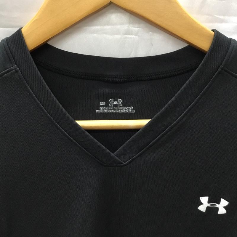 アンダーアーマー UNDER ARMOUR タンクトップ タンクトップ ノースリーブカットソー ロゴタンクトップ スポーツウェア S ロゴ、文字 黒 / ブラック / レディース USED 古着 中古 10113334