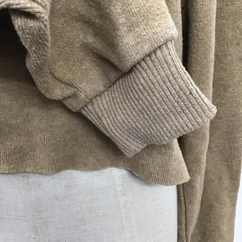 ザラ ZARA カットソー 長袖 5039 739 743 クロップド丈 スウェット M 無地 ベージュ / ベージュ / レディース USED 古着 中古 10121128