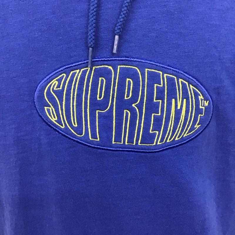 シュプリーム Supreme パーカー 長袖 薄手ロンT パーカー スウェット 長袖カットソー M ロゴ、文字 青 / ブルー / メンズ USED 古着 中古 10106675