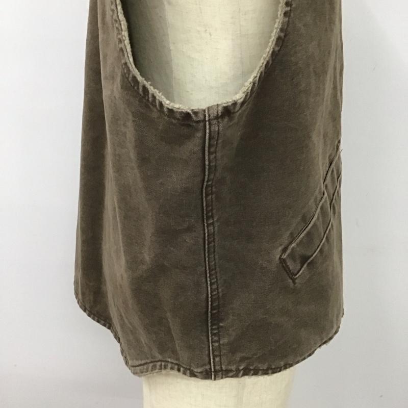 カーハート Carhartt ベスト ベスト ジップアップベスト ボア裏地 ノースリーブカットソー ロゴ、文字 茶 / ブラウン / メンズ USED 古着 中古 10112074