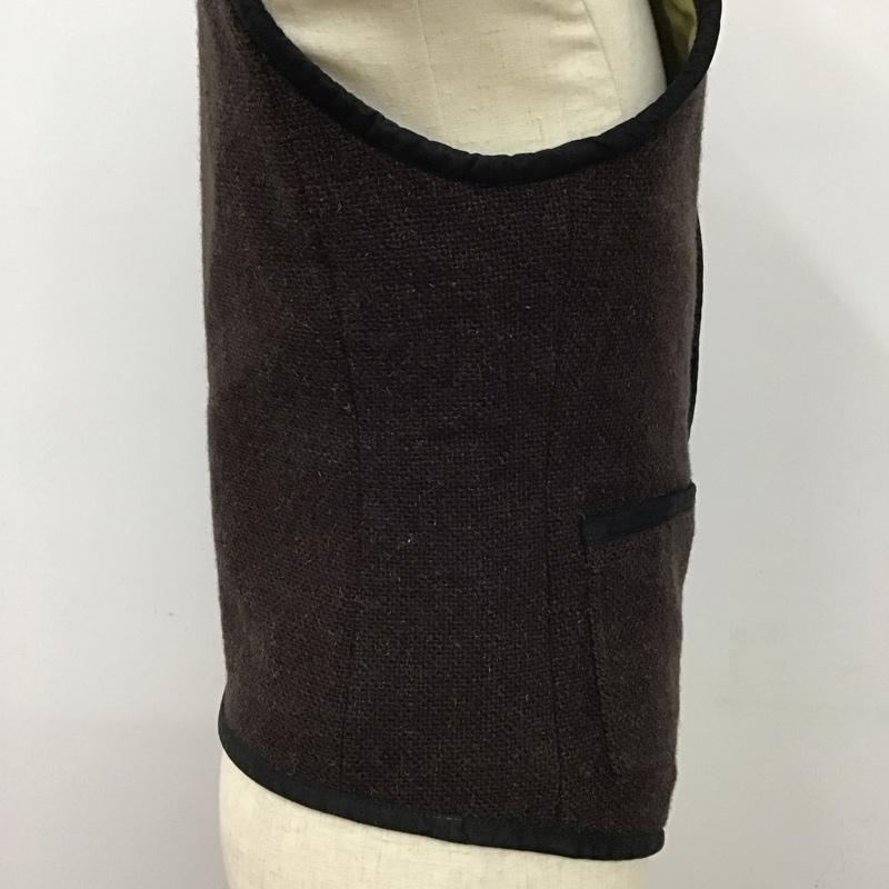 古着 USED ベスト ベスト ベスト ノースリーブカットソー 前ボタン glorypark 36 無地 茶 / ブラウン / メンズ USED 古着 中古 10119149