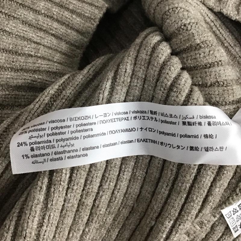 ザラ ZARA ニット、セーター 長袖 長袖ニットカットソー スタンドネック セーター M 無地 茶 / ブラウン / レディース USED 古着 中古 10144290