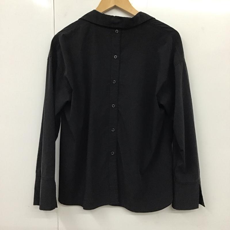マウジー MOUSSY カットソー 長袖 長袖カットソー カラーシャツカットソー 長袖シャツ FREE 無地 黒 / ブラック / レディース USED 古着 中古 10119549